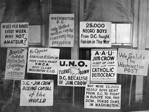 Protest Signs, Campaign to integrate Uline Arena, (1948-49)