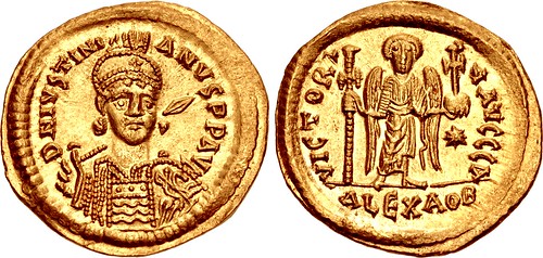 Alexandria Mint Solidus of Justinian I