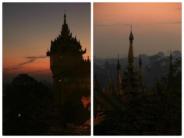 Sunrise at Shwedagon Pagoda