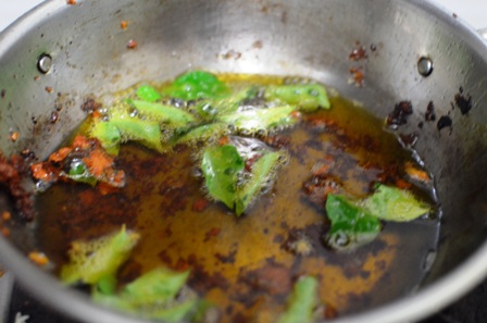 add fried curry leaves
