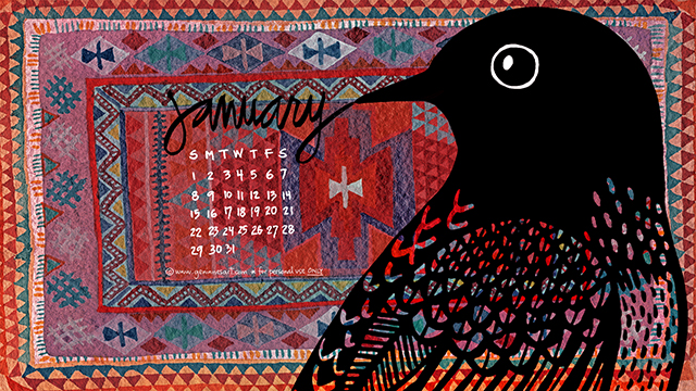 January 2017 Desktop Calendar