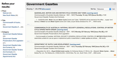 Govt Gazette Royal Enfield motor cycles