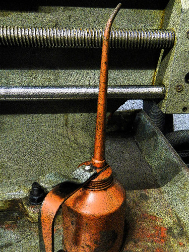 Oil Can in a Culture Crawl Metal Shop using 'Fresco' filter in Photoshop