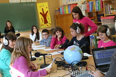 Taller radiofònic a l'Escola Segimon Comas de Sant Quirze de Besora
