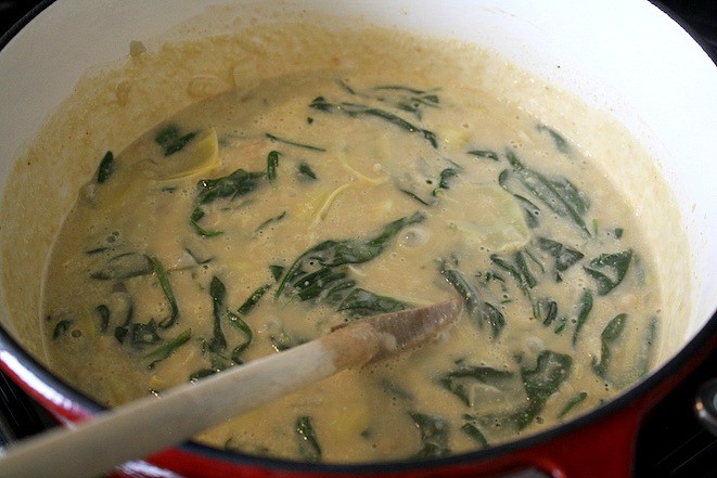 Spinach Artichoke Dairy Free Soup