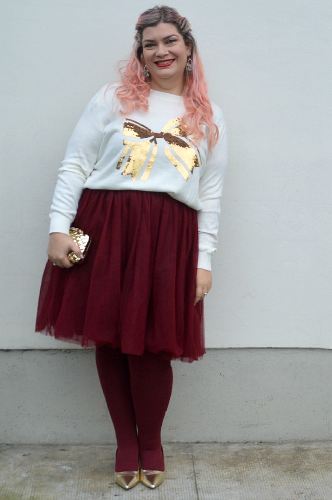 Outfit plus size festivo, gonna tulle, bodypositeamit (2)