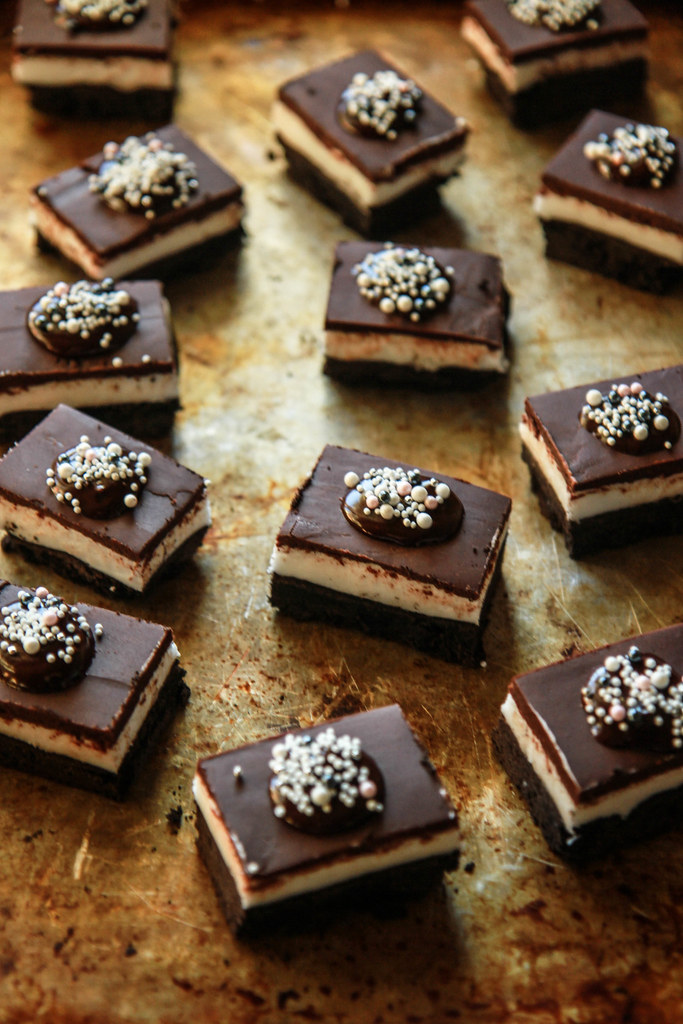 Chocolate Peppermint Patty Cookie Bars- Vegan and Gluten Free