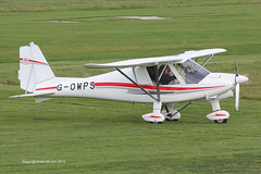 G-OWPS - 2014 build Comco Ikarus C42 FB100 Bravo, vacating Runway 08L on arrival at Barton