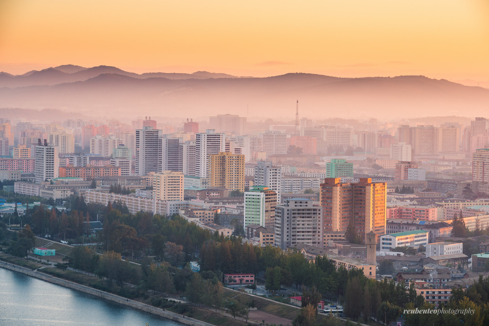 Sunrise in the Capital of Pyongyang City