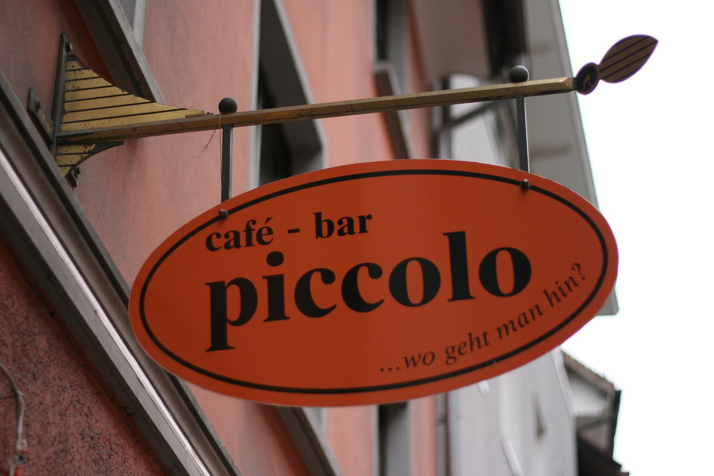 A cafe bar on the main street, Feldkirch Austria