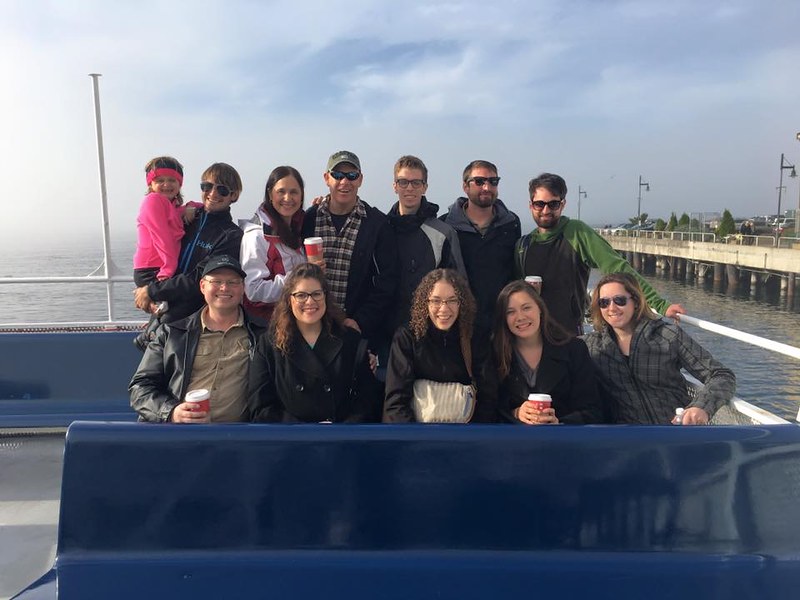 Family photo on the boat tour