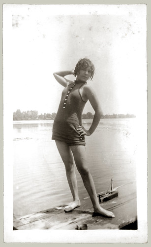 Girl on the dock posing