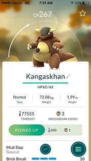 I caught a Kangaskhan on my first day in Australia!