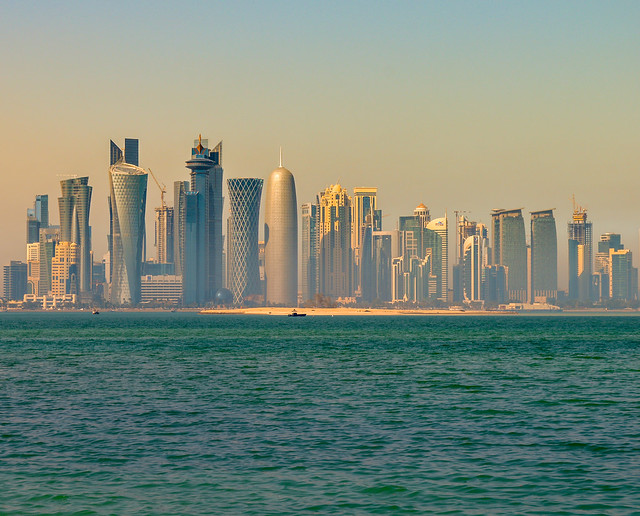 Doha skyline in the morning