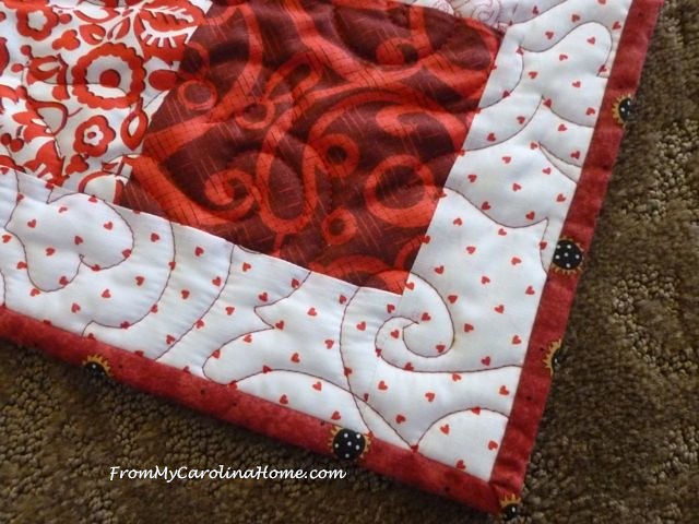 Quick Red Squares Lullaby Quilt ~ From My Carolina Home