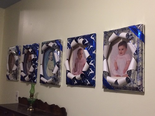 baby pictures wrapped as gifts