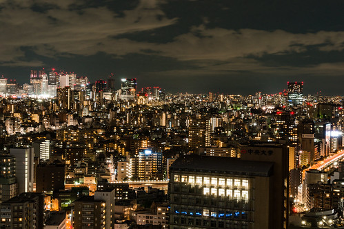 Night view landscape of Shinjuku skyscrapers