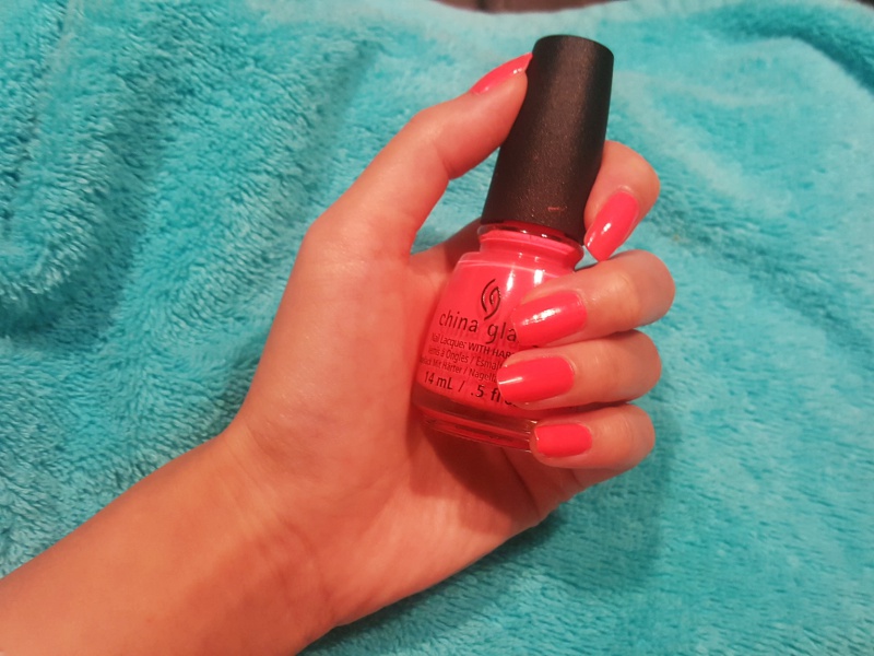 neon pink nail polish China Glaze