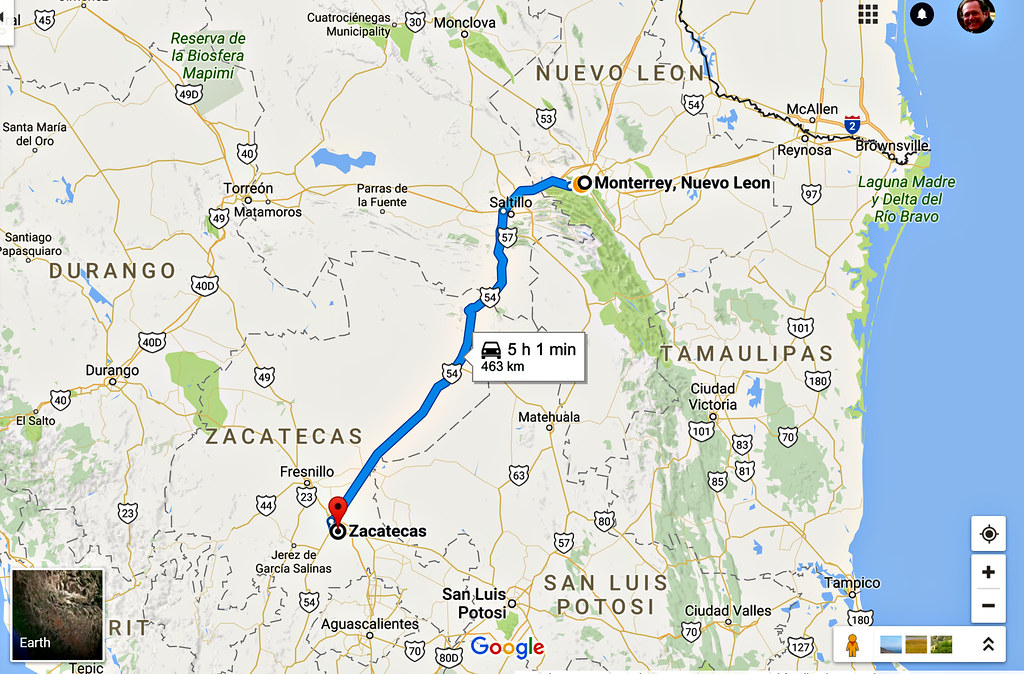 monterrey-zacatecas-map