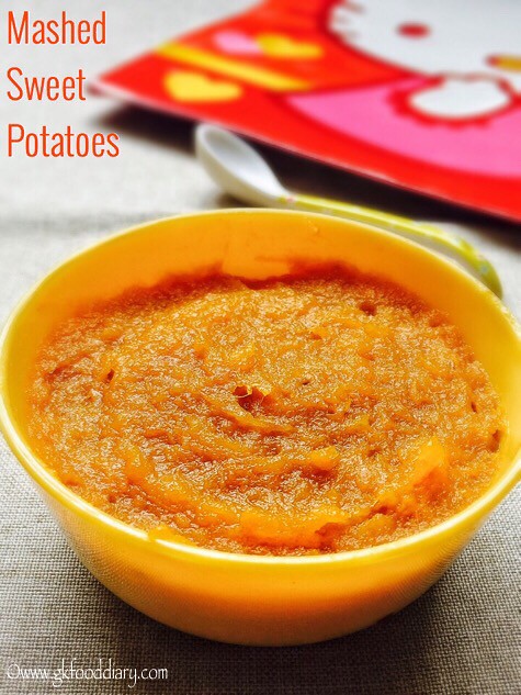 Sweet Potato Puree for Babies, Toddlers and Kids