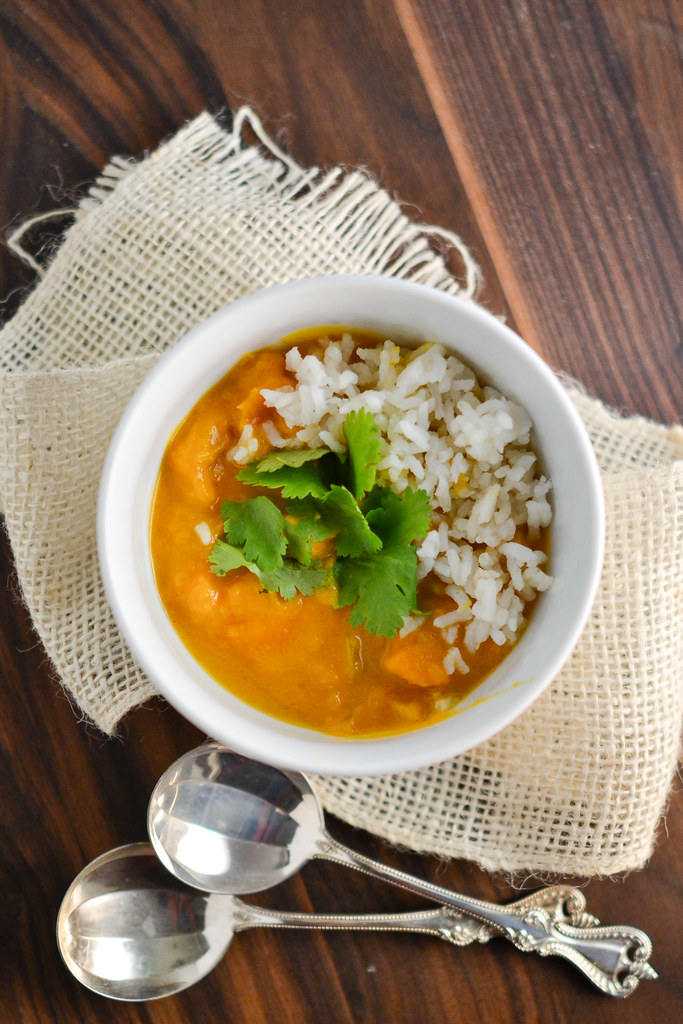 coconut butternut squash soup with rice | things i made today
