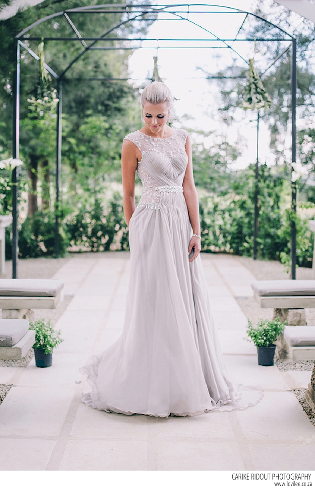 Biji Couture hand-beaded wedding gown for Botanical themed bridal shoot