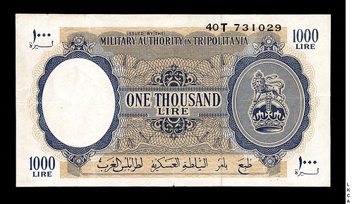 Lot 466 Libya 1000 Lira 1943
