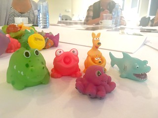 Little toys used for an activity in the pre-conference workshop I went to