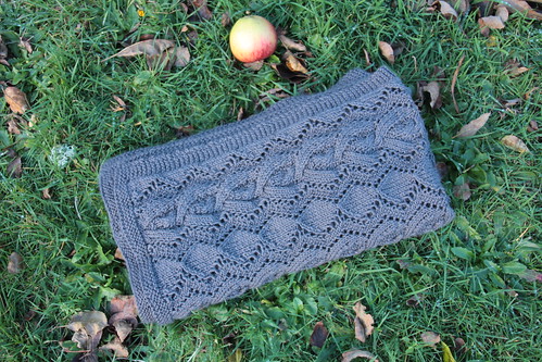 {Tricot} Cable and Lace Baby Blanket