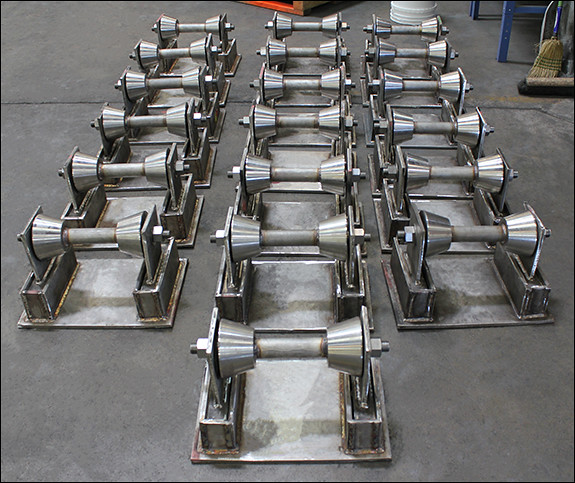 PT&P Designed Pipe Roller Stands for a Wastewater Treatment Plant
