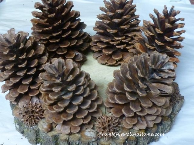 Pine Cone Ring Candle Holder ~ From My Carolina Home