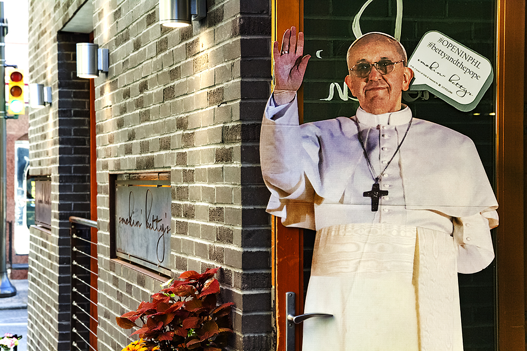 Pope Francis at Smokin' Betty's--Center City