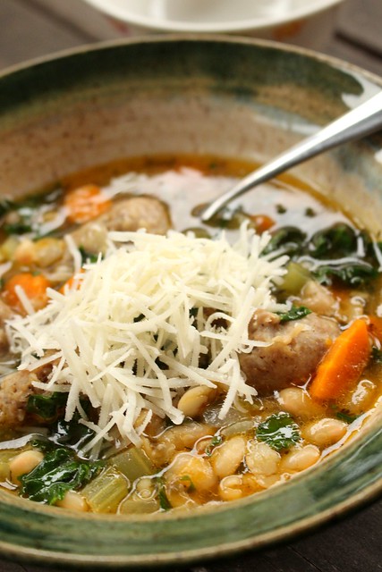 Navy Bean Soup with Chorizo and Kale