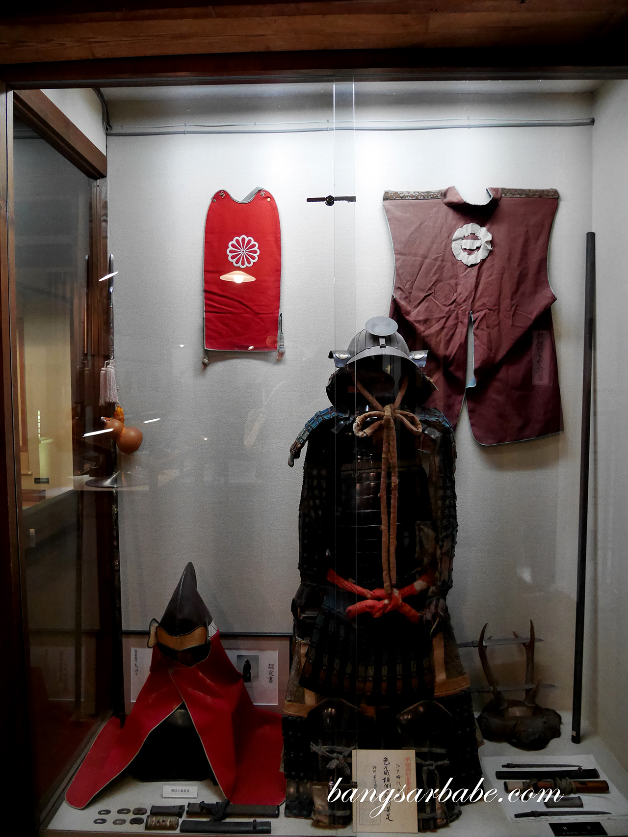 Samurai costume display