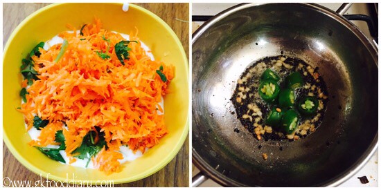 Carrot Raita Recipe for Toddlers and Kids