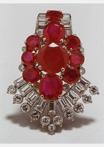 Cartier London Art Deco Diamond Ruby Clip 1937 | Flickr - Photo Sharing!
