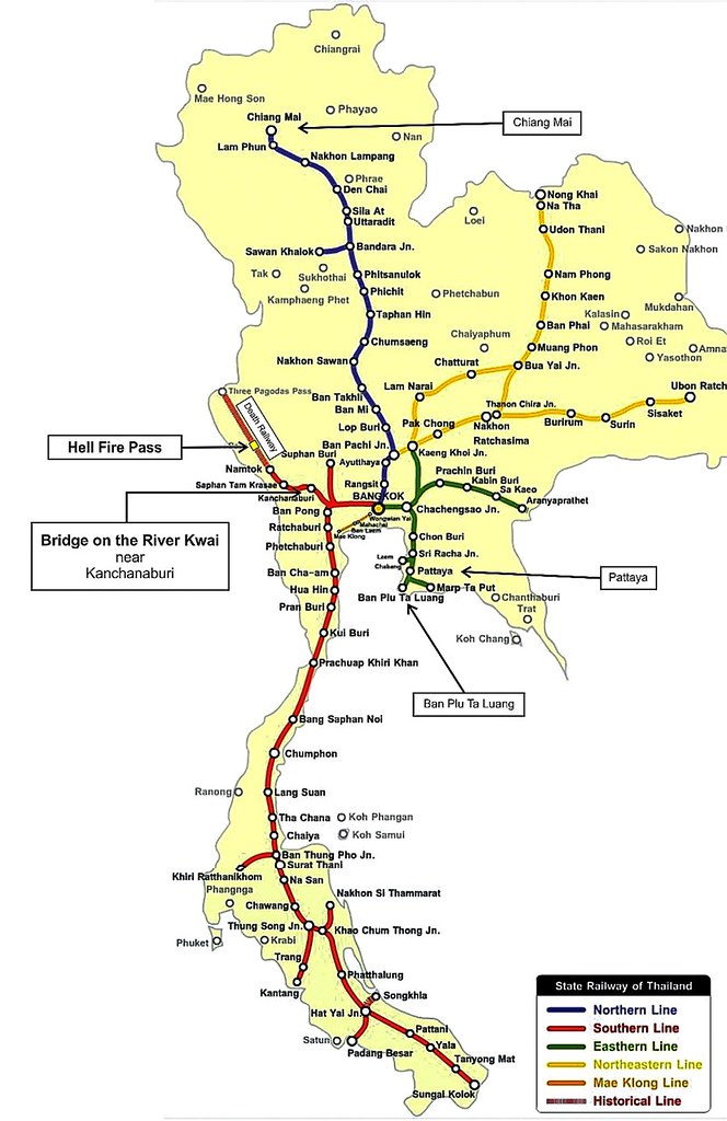 Thailand Rail maps