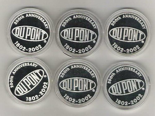 DuPont 200th Anniversary Silver Coin Collection obverses