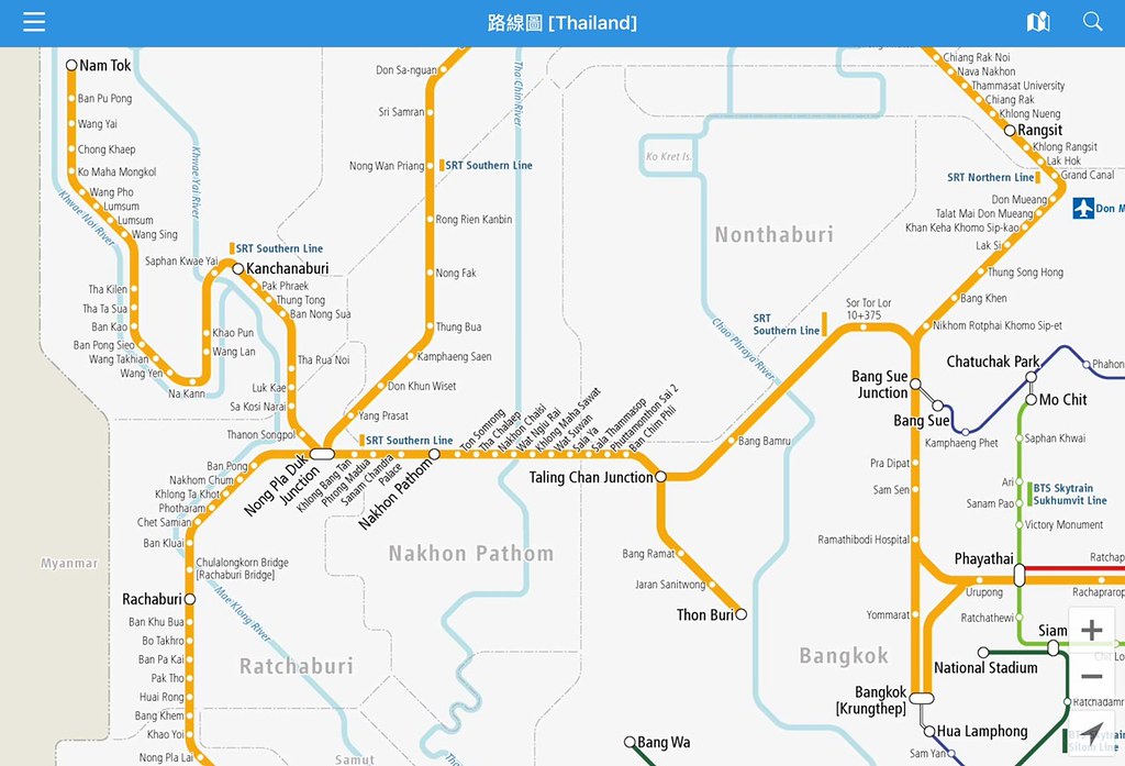 Thailand Rail maps Bangkok