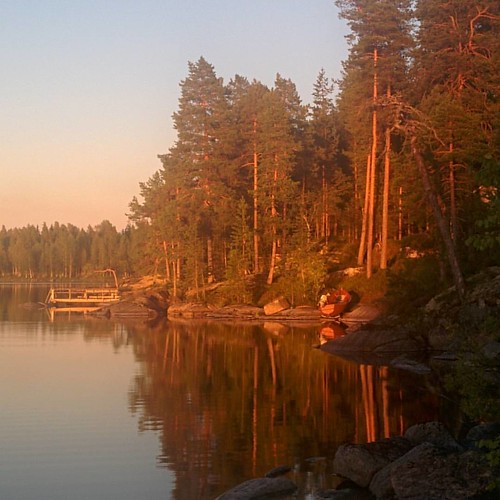 Still and beautiful night at the summer cabin in Finland. #thisisfinland #lakesoffinland #nofilterneeded #mökkilife