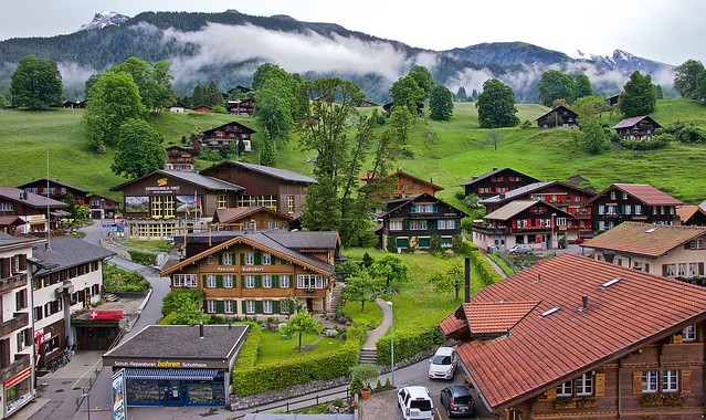 Swiss chalets in Grindelwald