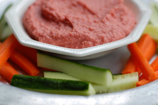 Roasted Beet Hummus by Eve Fox, the Garden of Eating, copyright 2016