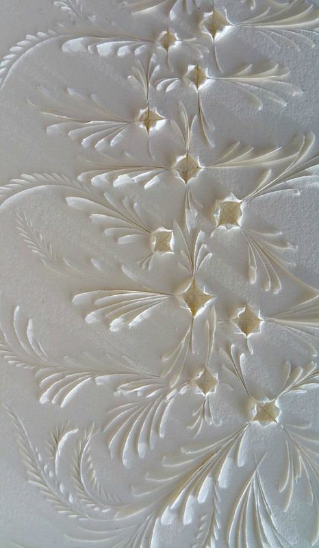 floral paper carving - detail