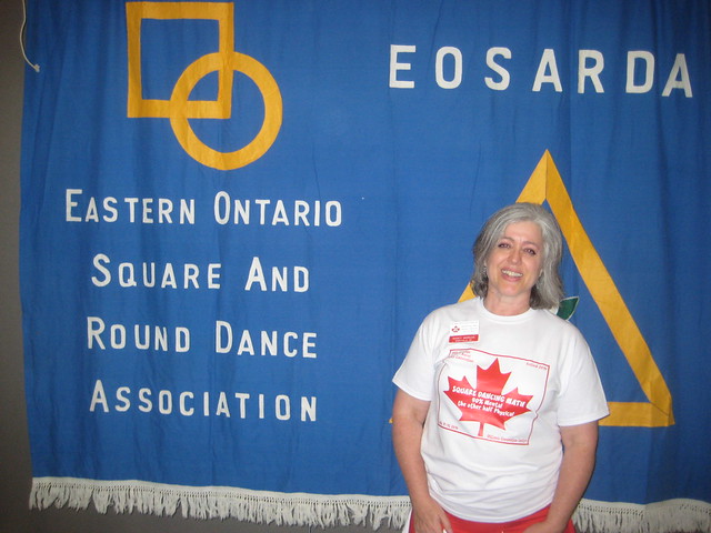 Nancy in front of EOSARDA banner