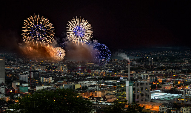 Fireworks over Zürich