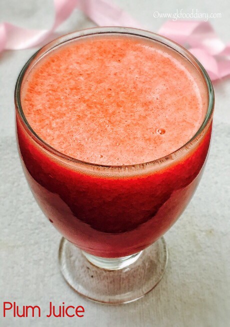 Plum Juice Recipe for Babies, Toddlers and Kids1