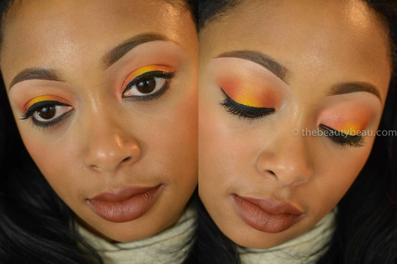 orange and yellow mac makeup tutorial