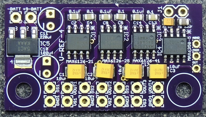 Quad Output precision voltage reference board
