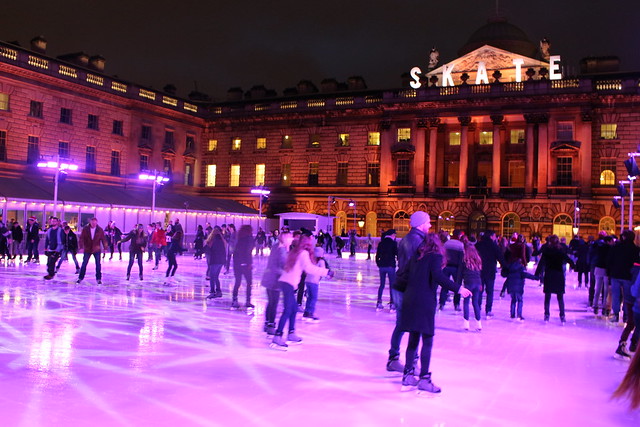 Skating Rink In Fountain Court at Somerset House, London