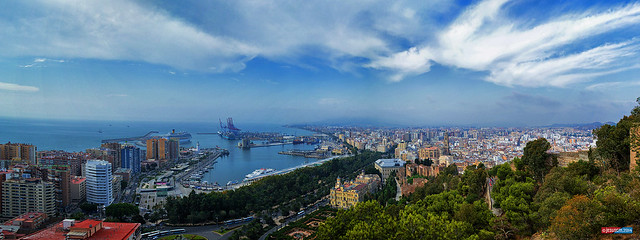 Málaga, a vista de pájaro [bird's eye view]